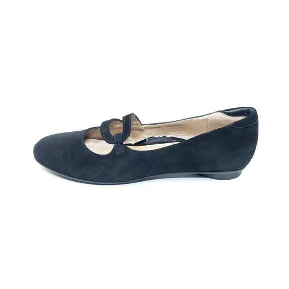 BeautiFeel Aline Women’s Mary Jane Flats Black Nubuck Leather Size 39 US 8-8.5 - Picture 1 of 10